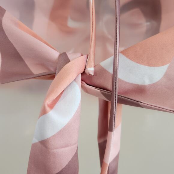 Princess Polly Cowl Neck Halter Back Crop Top Tie Back Multicolor Size XS - Picture 6 of 6